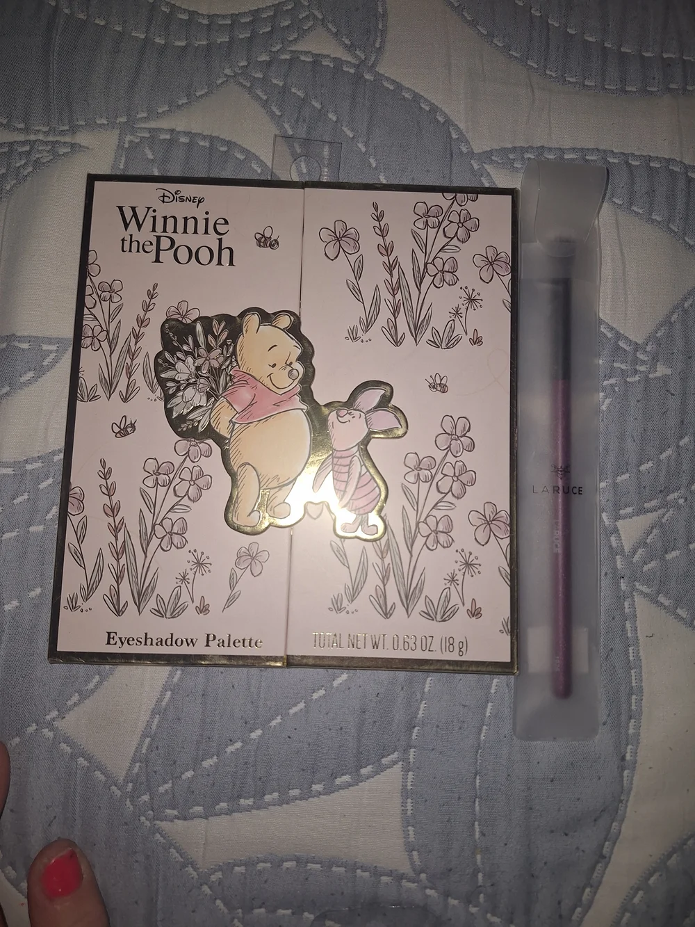 Disney Winnie the Pooh Pink Floral Eyeshadow Palette With Brush